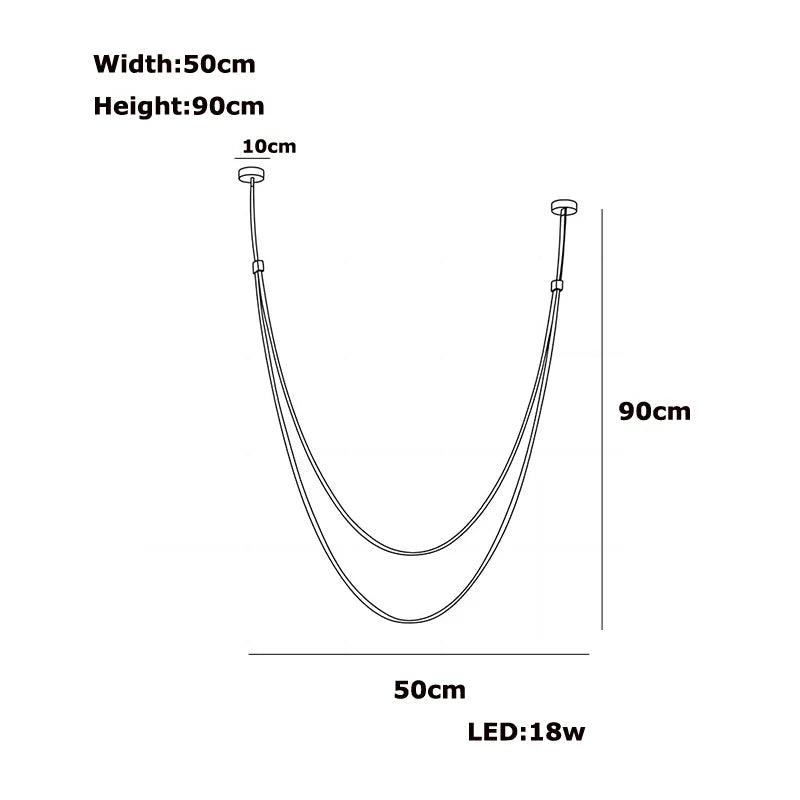 Flex Leather Belt LED Chandelier Light - Chandelier