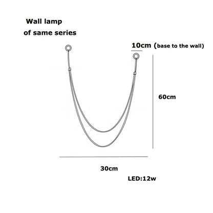 Flexible Leather Belt LED Chandelier Light - Chandelier