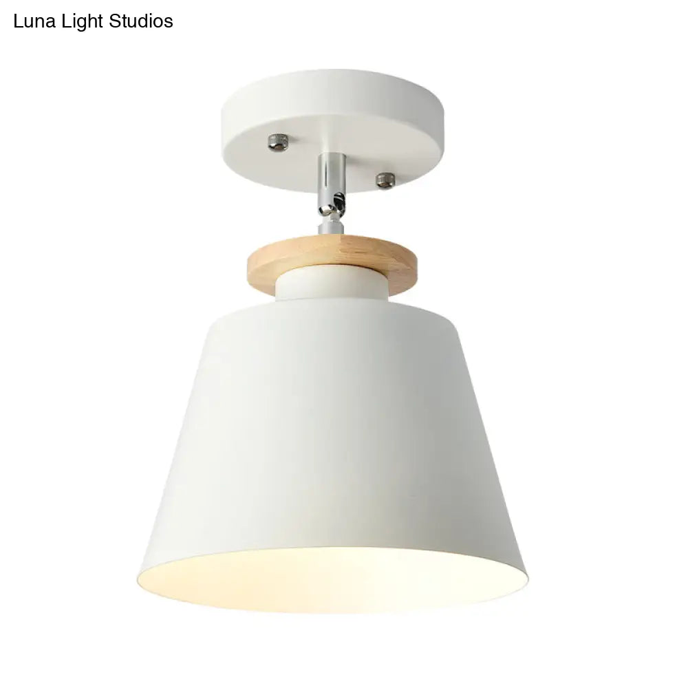 DecorBites™ DecorBites™ Flexible Metal Semi Flush Ceiling Light for Corridor - Simple Barrel Design with 1 Light