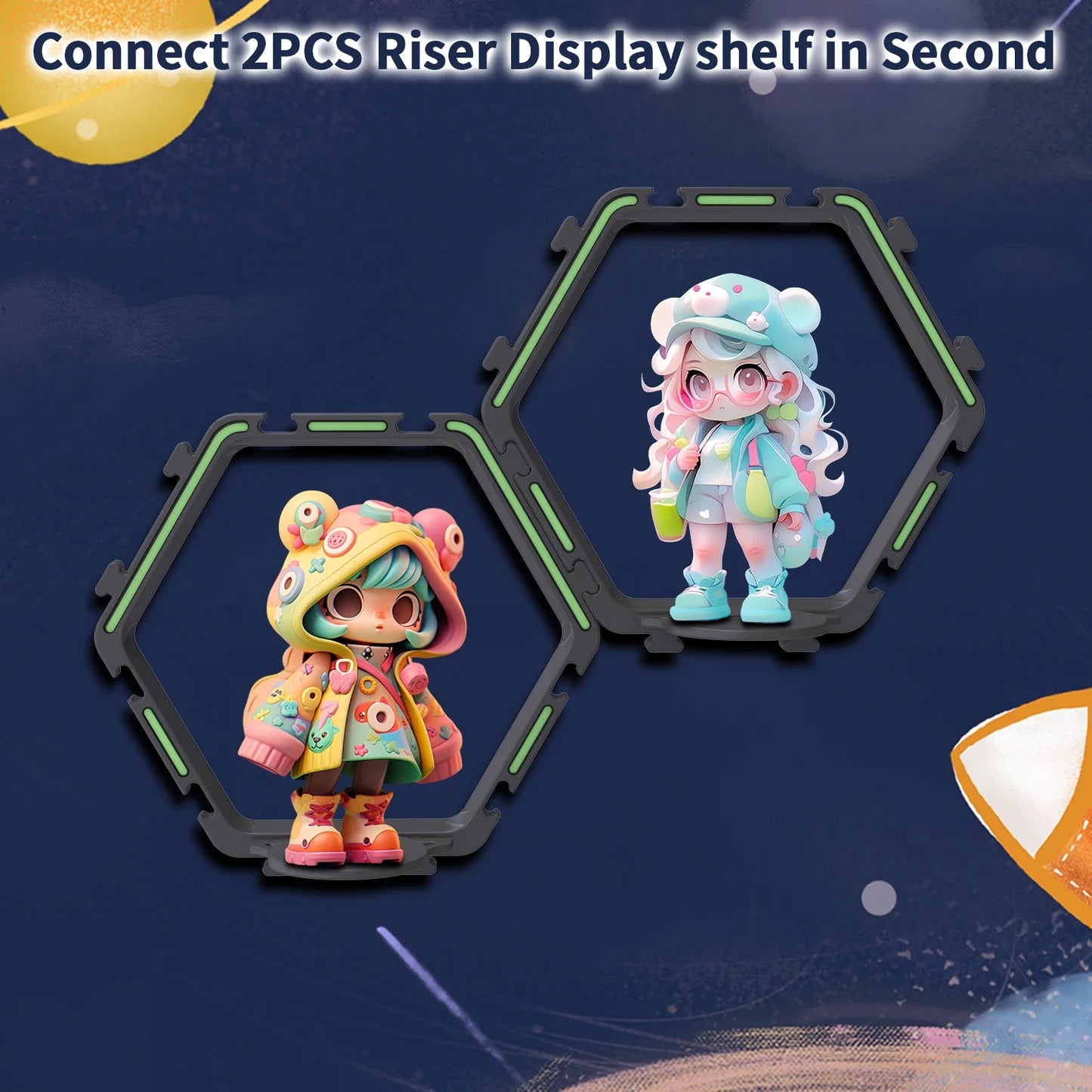 Floating Display Shelf for Collectible Toys