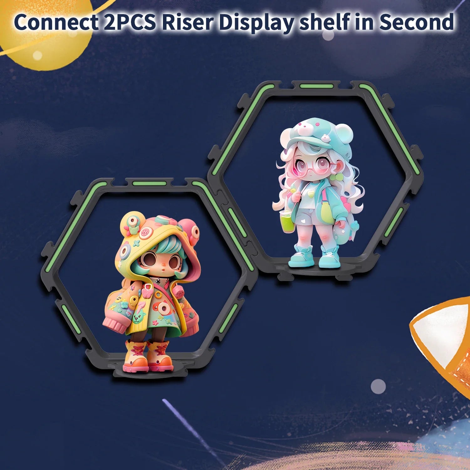 Floating Display Shelf for Collectible Toys