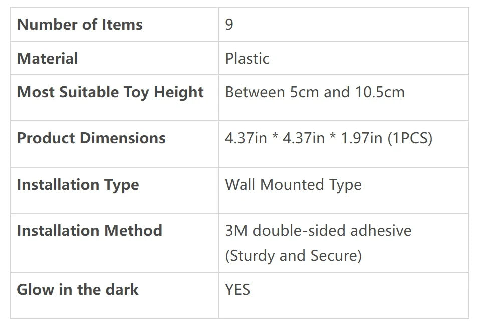 Floating Display Shelf for Collectible Toys