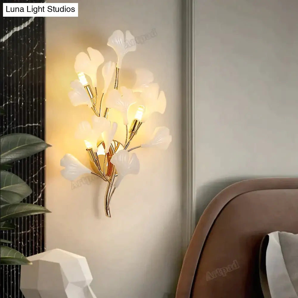 DecorBites™ Flora - Modern Porcelain Leaves Wall Lights for Bedroom, living room Wall Decoration