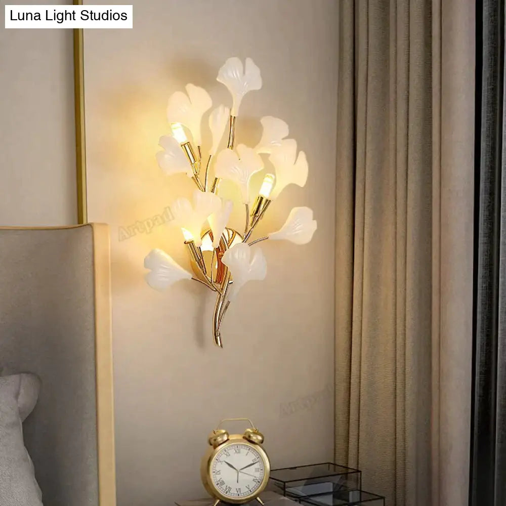 DecorBites™ Flora - Modern Porcelain Leaves Wall Lights for Bedroom, living room Wall Decoration