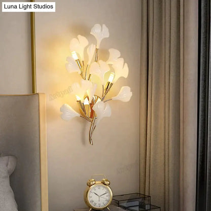 DecorBites™ Flora - Modern Porcelain Leaves Wall Lights for Bedroom, living room Wall Decoration