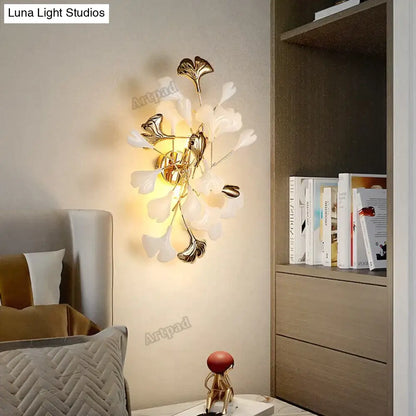 DecorBites™ Flora - Modern Porcelain Leaves Wall Lights for Bedroom, living room Wall Decoration