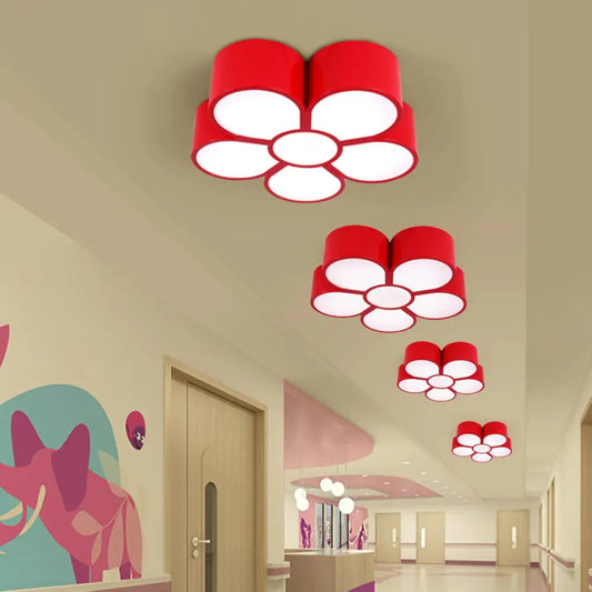 DecorBites™ DecorBites™ Floral Ceiling Lighting Kids Style Acrylic LED Flush Mount Fixture in Vibrant Colors for Living Room