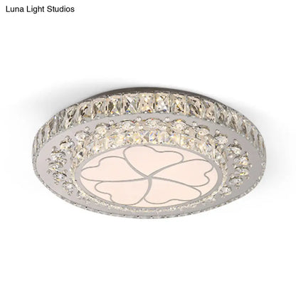 DecorBites™ DecorBites™ Floral Crystal Suspension LED Pendant Light for Bedroom in Stainless Steel