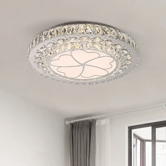 DecorBites™ DecorBites™ Floral Crystal Suspension LED Pendant Light for Bedroom in Stainless Steel