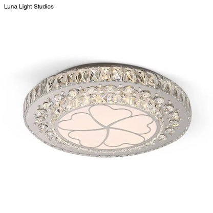 DecorBites™ DecorBites™ Floral Crystal Suspension LED Pendant Light for Bedroom in Stainless Steel