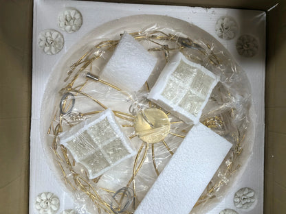 Floral French White Ceramic Chandelier - Romantic Home Décor - Chandelier