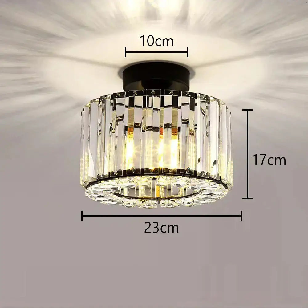 Floral gold glass crystal led ceiling chandelier with black metal base and clear faceted prisms for living room use