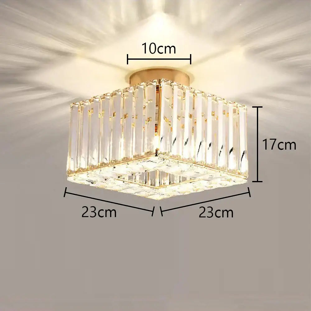 A modern floral gold glass crystal led ceiling chandelier with vertical prismatic panels for living room use