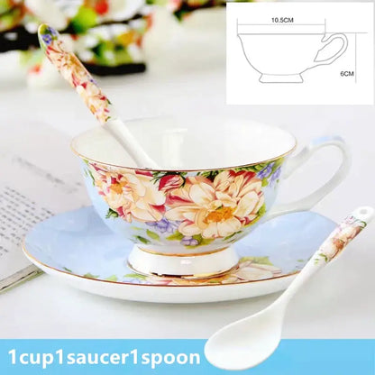 Delicate porcelain tea set with floral pastel design in pink yellow and purple soft blue background gold trim for afternoon tea decorbites ceramic afternoon