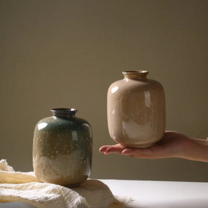 Flower Decor Ceramic Vase - 13.5CM High - Vase