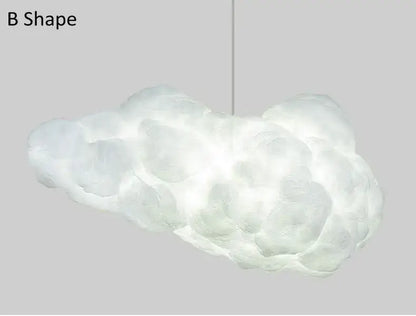 A soft white cloud ceiling chandelier with a textured fluffy appearance ideal for bedroom lighting