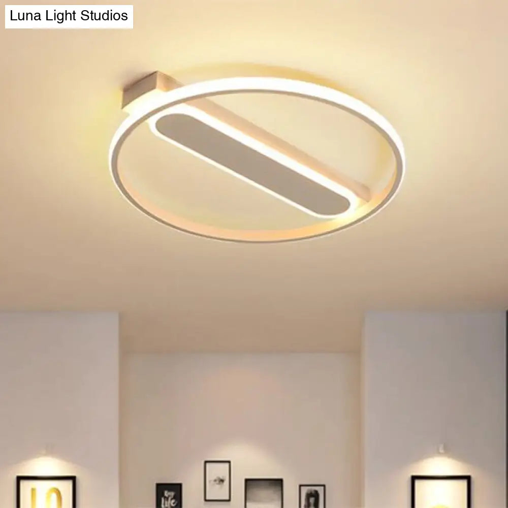 DecorBites™ Flush Mount Acrylic LED Light for Bedroom Ceiling - Ring Design, Warm/White, 16"/19.5"/23.5" Dia