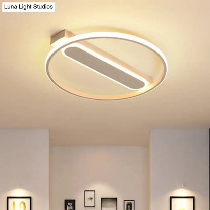 DecorBites™ Flush Mount Acrylic LED Light for Bedroom Ceiling - Ring Design, Warm/White, 16"/19.5"/23.5" Dia