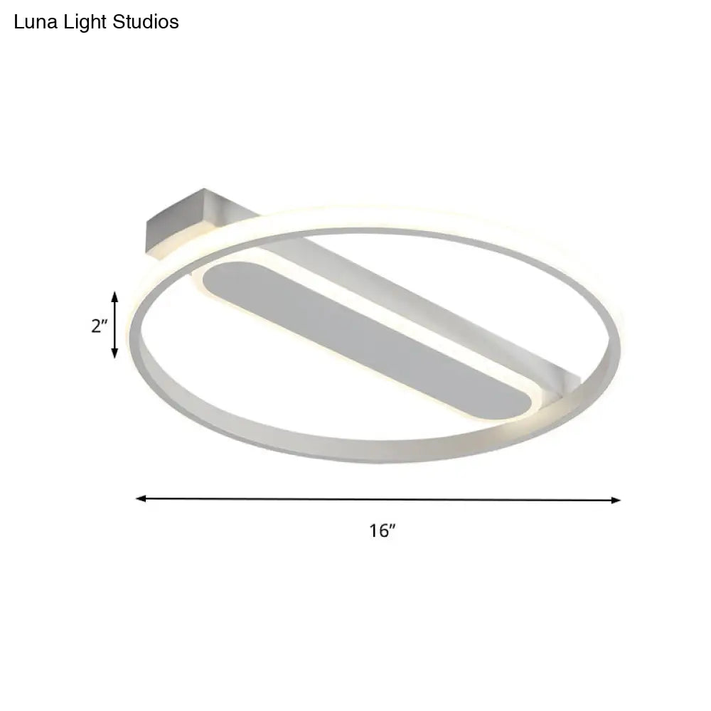 DecorBites™ Flush Mount Acrylic LED Light for Bedroom Ceiling - Ring Design, Warm/White, 16"/19.5"/23.5" Dia