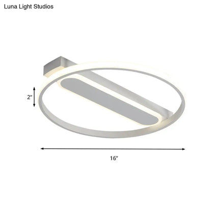 DecorBites™ Flush Mount Acrylic LED Light for Bedroom Ceiling - Ring Design, Warm/White, 16"/19.5"/23.5" Dia