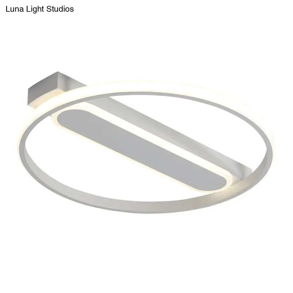 DecorBites™ Flush Mount Acrylic LED Light for Bedroom Ceiling - Ring Design, Warm/White, 16"/19.5"/23.5" Dia