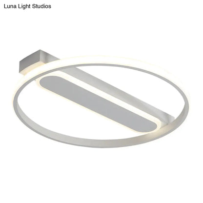 DecorBites™ Flush Mount Acrylic LED Light for Bedroom Ceiling - Ring Design, Warm/White, 16"/19.5"/23.5" Dia