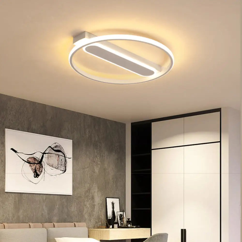 DecorBites™ Flush Mount Acrylic LED Light for Bedroom Ceiling - Ring Design, Warm/White, 16"/19.5"/23.5" Dia