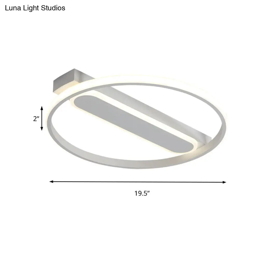 DecorBites™ Flush Mount Acrylic LED Light for Bedroom Ceiling - Ring Design, Warm/White, 16"/19.5"/23.5" Dia