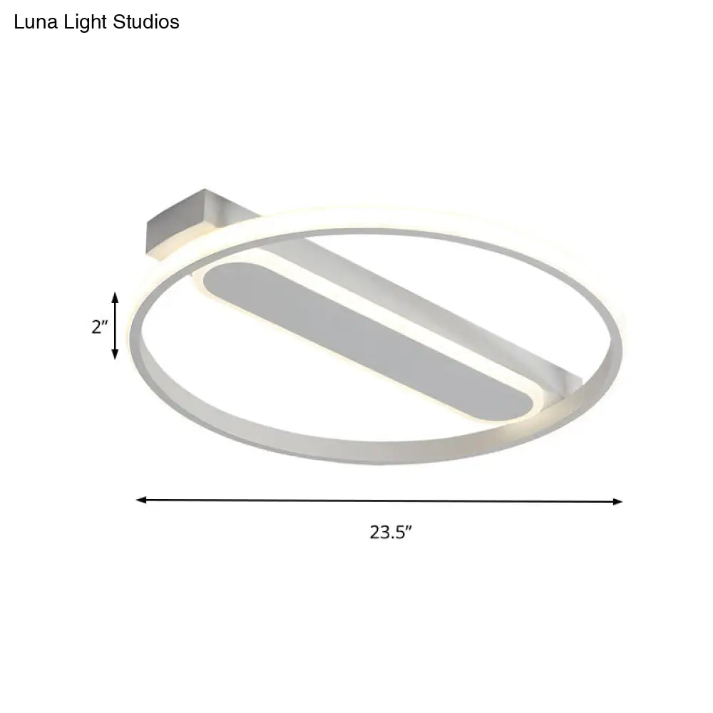 DecorBites™ Flush Mount Acrylic LED Light for Bedroom Ceiling - Ring Design, Warm/White, 16"/19.5"/23.5" Dia