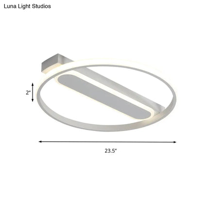 DecorBites™ Flush Mount Acrylic LED Light for Bedroom Ceiling - Ring Design, Warm/White, 16"/19.5"/23.5" Dia