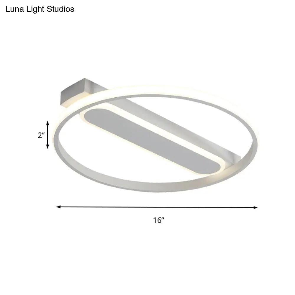 DecorBites™ Flush Mount Acrylic LED Light for Bedroom Ceiling - Ring Design, Warm/White, 16"/19.5"/23.5" Dia
