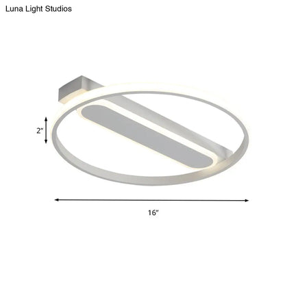 DecorBites™ Flush Mount Acrylic LED Light for Bedroom Ceiling - Ring Design, Warm/White, 16"/19.5"/23.5" Dia