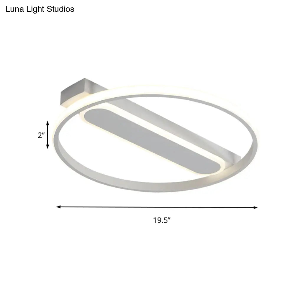 DecorBites™ Flush Mount Acrylic LED Light for Bedroom Ceiling - Ring Design, Warm/White, 16"/19.5"/23.5" Dia