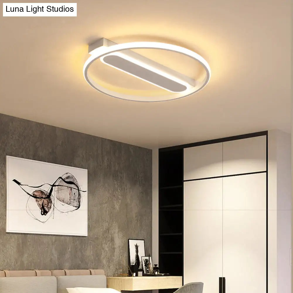 DecorBites™ Flush Mount Acrylic LED Light for Bedroom Ceiling - Ring Design, Warm/White, 16"/19.5"/23.5" Dia