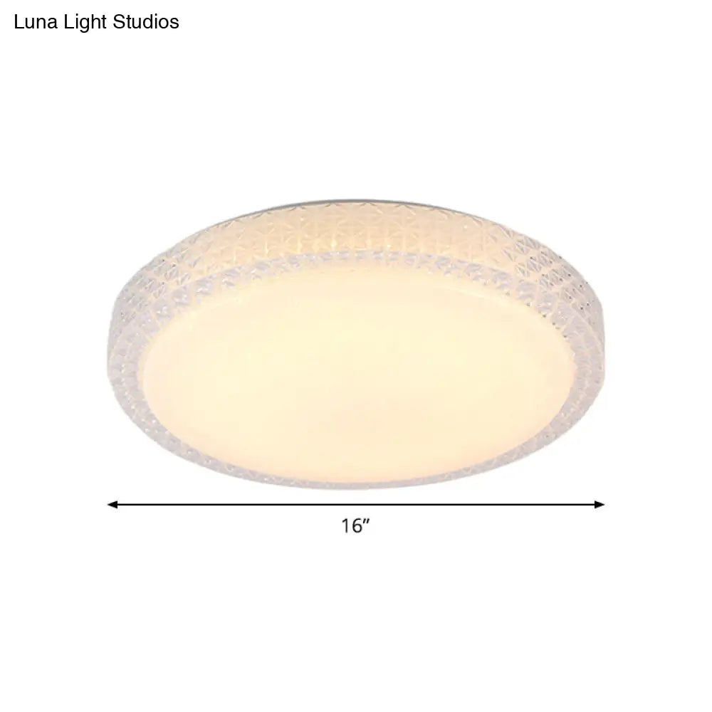 DecorBites™ DecorBites™ Flush-Mount Crystal LED Ceiling Light in White or Warm Light, Available in 16" or 19.5" Diameter