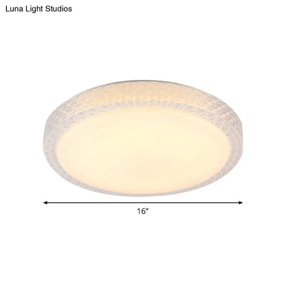 DecorBites™ DecorBites™ Flush-Mount Crystal LED Ceiling Light in White or Warm Light, Available in 16" or 19.5" Diameter