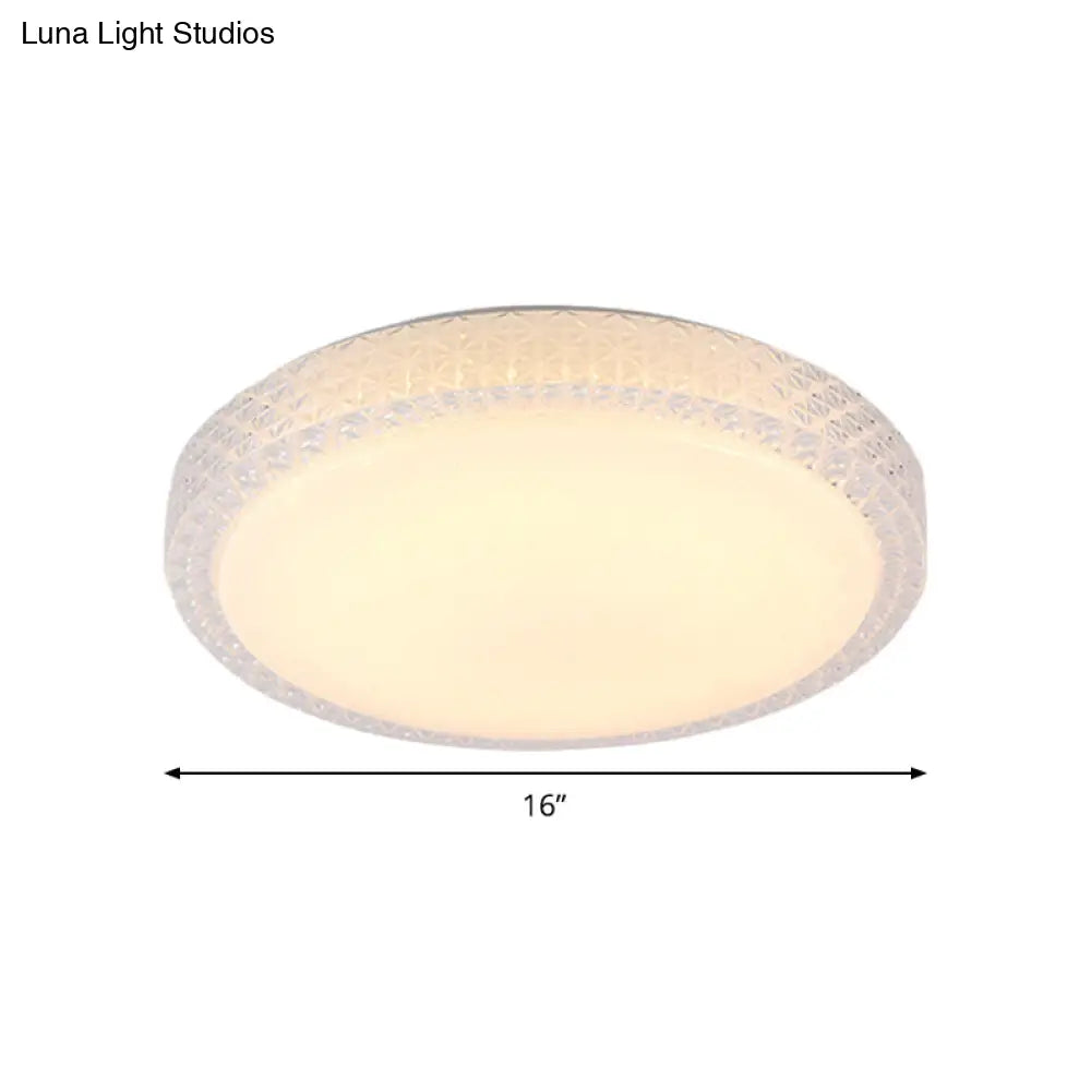 DecorBites™ DecorBites™ Flush-Mount Crystal LED Ceiling Light in White or Warm Light, Available in 16" or 19.5" Diameter