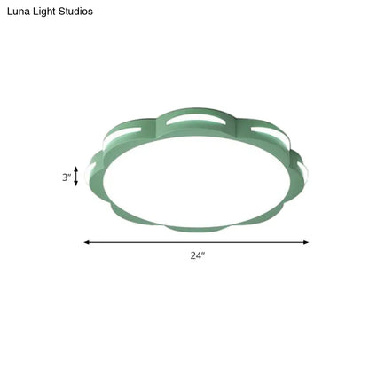 DecorBites™ DecorBites™ Flush Mount Macaron LED Ceiling Light with Acrylic Floral Shade - Ideal for Girls' Bedroom