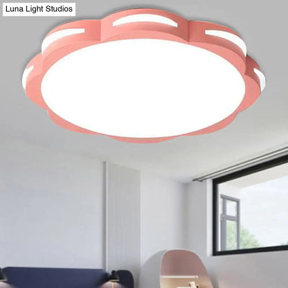 DecorBites™ DecorBites™ Flush Mount Macaron LED Ceiling Light with Acrylic Floral Shade - Ideal for Girls' Bedroom