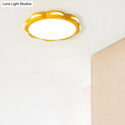 DecorBites™ DecorBites™ Flush Mount Macaron LED Ceiling Light with Acrylic Floral Shade - Ideal for Girls' Bedroom