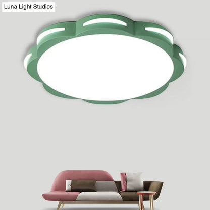 DecorBites™ DecorBites™ Flush Mount Macaron LED Ceiling Light with Acrylic Floral Shade - Ideal for Girls' Bedroom