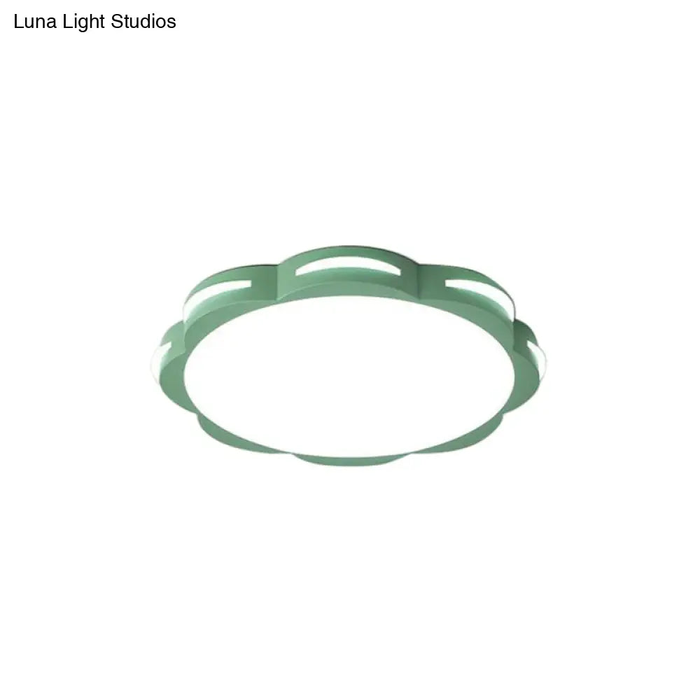 DecorBites™ DecorBites™ Flush Mount Macaron LED Ceiling Light with Acrylic Floral Shade - Ideal for Girls' Bedroom