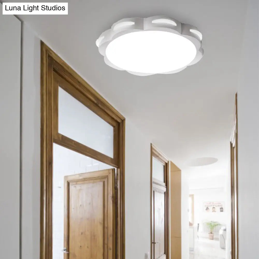 DecorBites™ DecorBites™ Flush Mount Macaron LED Ceiling Light with Acrylic Floral Shade - Ideal for Girls' Bedroom