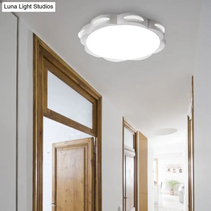 DecorBites™ DecorBites™ Flush Mount Macaron LED Ceiling Light with Acrylic Floral Shade - Ideal for Girls' Bedroom