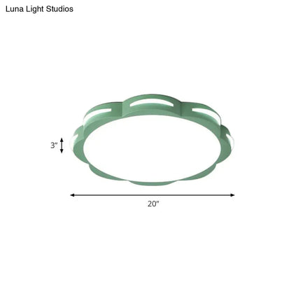 DecorBites™ DecorBites™ Flush Mount Macaron LED Ceiling Light with Acrylic Floral Shade - Ideal for Girls' Bedroom