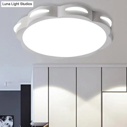 DecorBites™ DecorBites™ Flush Mount Macaron LED Ceiling Light with Acrylic Floral Shade - Ideal for Girls' Bedroom
