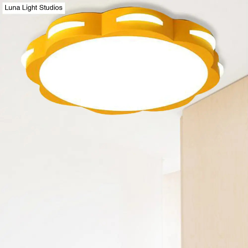 DecorBites™ DecorBites™ Flush Mount Macaron LED Ceiling Light with Acrylic Floral Shade - Ideal for Girls' Bedroom