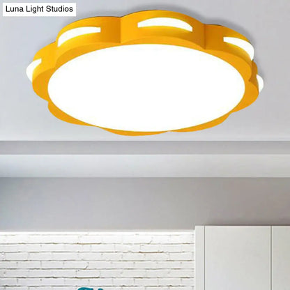 DecorBites™ DecorBites™ Flush Mount Macaron LED Ceiling Light with Acrylic Floral Shade - Ideal for Girls' Bedroom