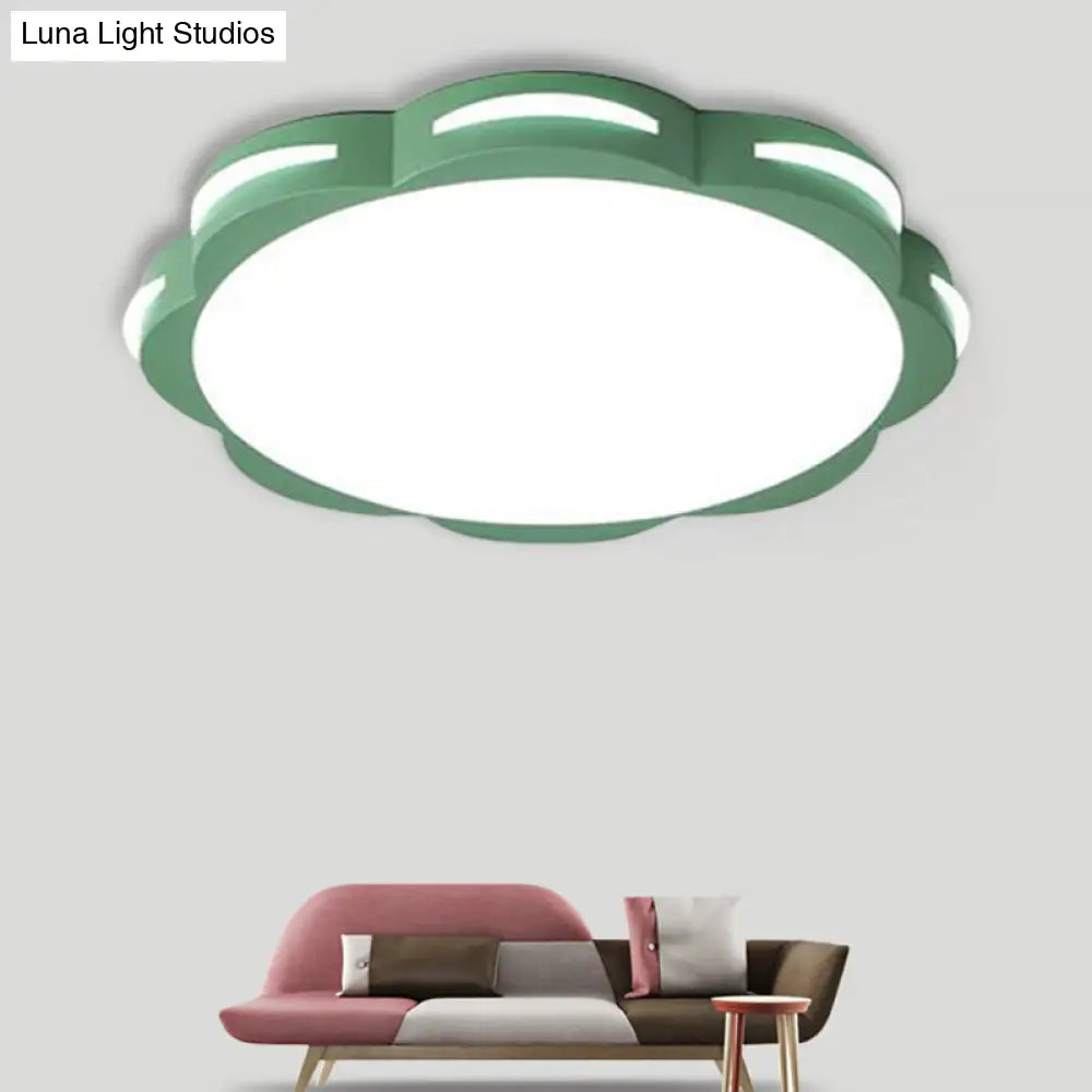 DecorBites™ DecorBites™ Flush Mount Macaron LED Ceiling Light with Acrylic Floral Shade - Ideal for Girls' Bedroom