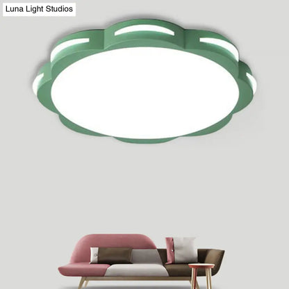 DecorBites™ DecorBites™ Flush Mount Macaron LED Ceiling Light with Acrylic Floral Shade - Ideal for Girls' Bedroom